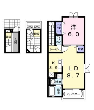 千葉県流山市大字西深井 運河駅 1LDK アパート 賃貸物件詳細