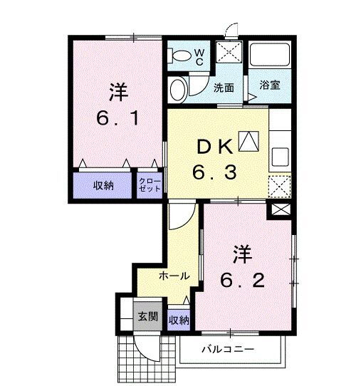 群馬県邑楽郡千代田町舞木東 篠塚駅 2DK アパート 賃貸物件詳細