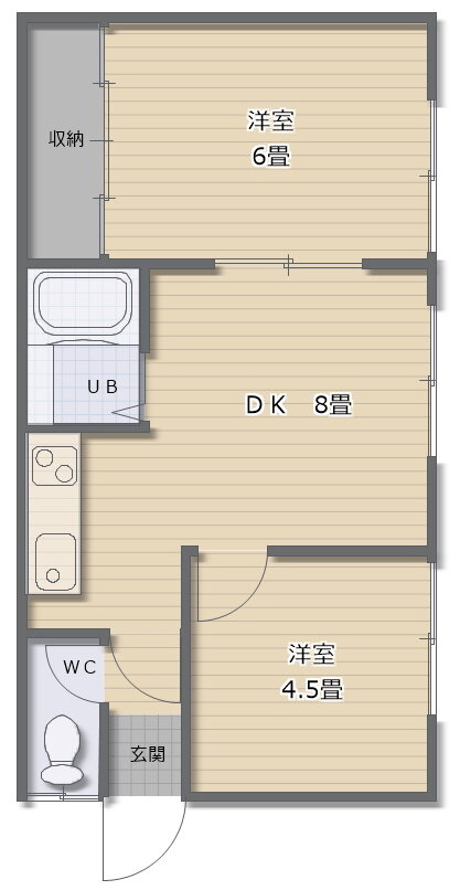 北海道函館市上新川町 函館駅 2DK マンション 賃貸物件詳細
