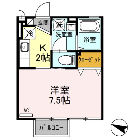 埼玉県越谷市大字袋山 大袋駅 1K アパート 賃貸物件詳細
