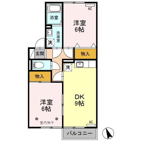 ハイツボナール 1階 2DK 賃貸物件詳細