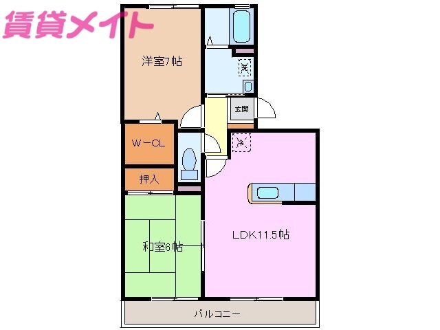 三重県四日市市石塚町 中川原駅 2LDK アパート 賃貸物件詳細