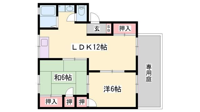 兵庫県姫路市辻井８ 姫路駅 2LDK アパート 賃貸物件詳細