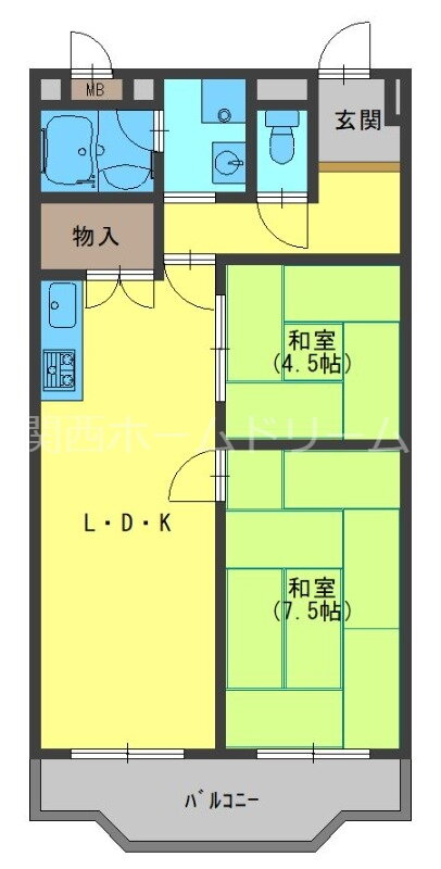 大阪府寝屋川市高柳２ 寝屋川市駅 2LDK マンション 賃貸物件詳細
