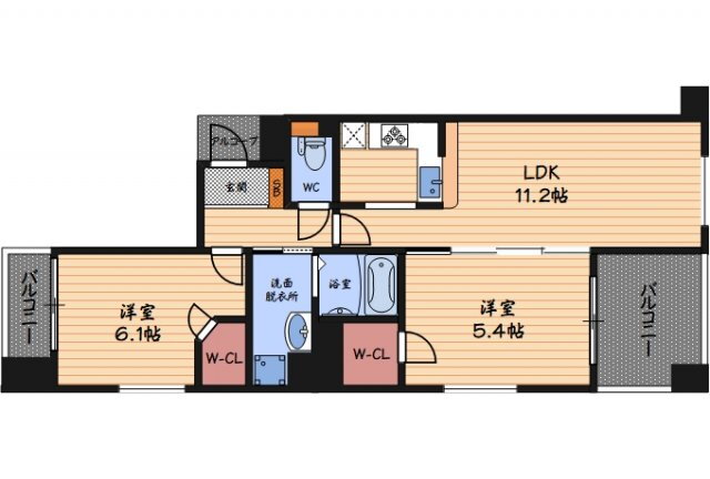 大阪府大阪市福島区福島６ 福島駅 2LDK マンション 賃貸物件詳細