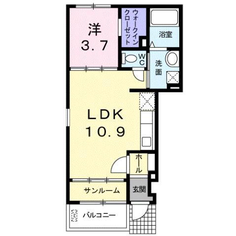 愛媛県松山市北久米町 北久米駅 1LDK アパート 賃貸物件詳細
