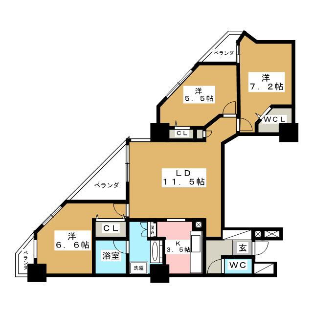 埼玉県さいたま市中央区上落合２ 北与野駅 3LDK マンション 賃貸物件詳細