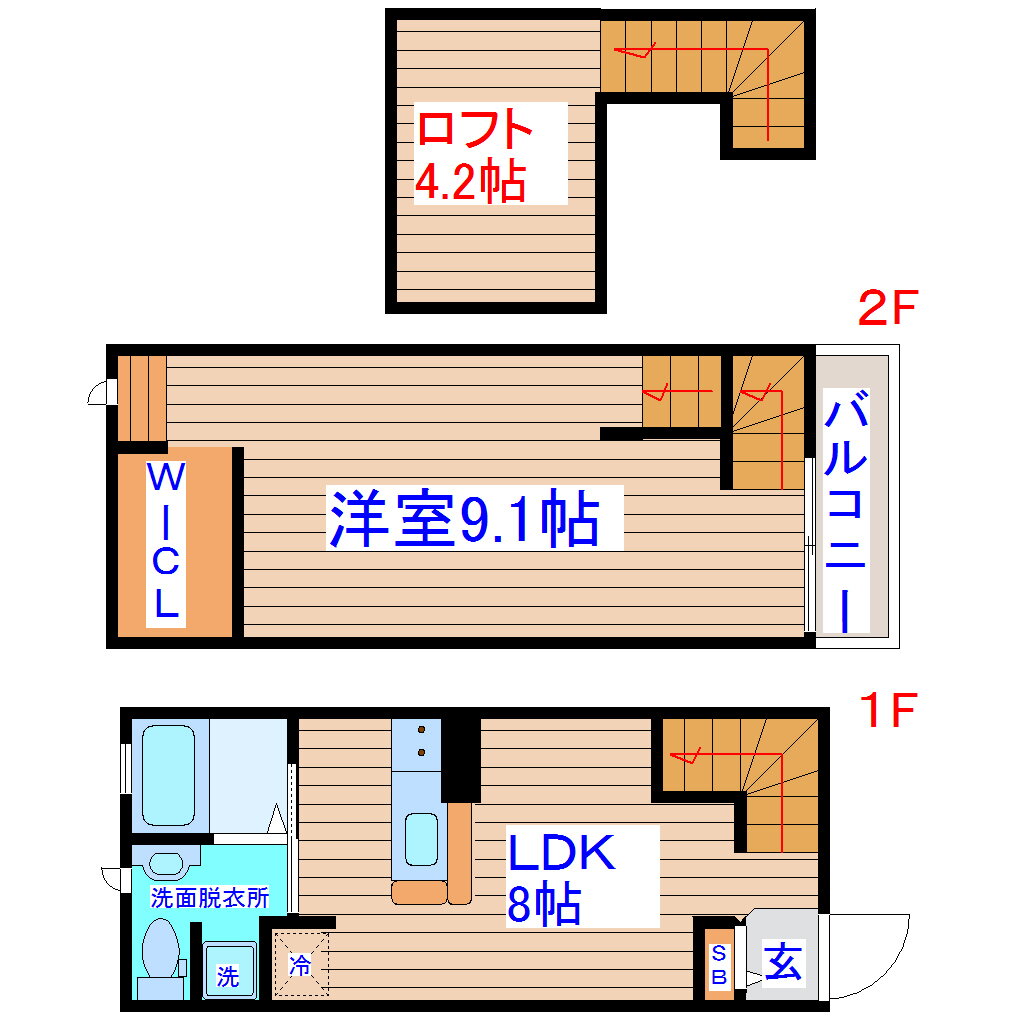宮城県仙台市若林区南石切町 河原町駅 1LDK アパート 賃貸物件詳細