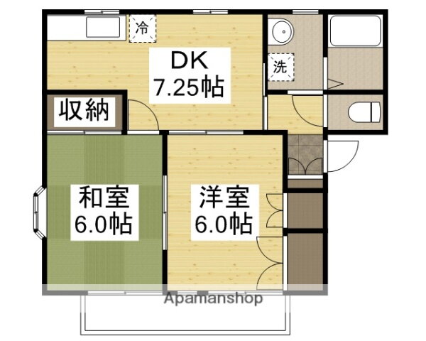 岡山県岡山市北区庭瀬 庭瀬駅 2DK アパート 賃貸物件詳細