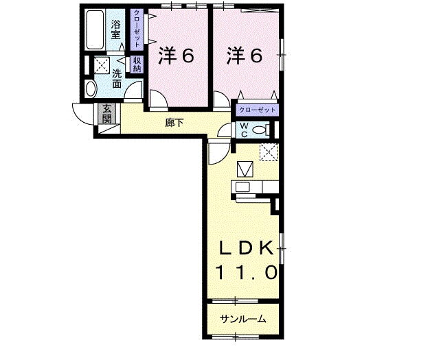 広島県東広島市西条町御薗宇 東広島駅 2LDK アパート 賃貸物件詳細
