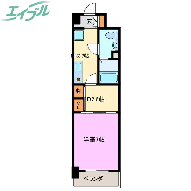 三重県四日市市北浜田町 近鉄四日市駅 1DK マンション 賃貸物件詳細