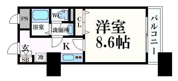 大阪府大阪市中央区馬場町 森ノ宮駅 1K マンション 賃貸物件詳細