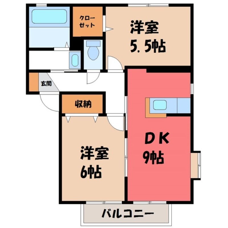 茨城県古河市関戸 古河駅 2LDK アパート 賃貸物件詳細