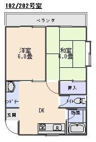 ハイツひまわり 2階 2DK 賃貸物件詳細