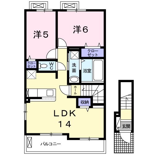 茨城県石岡市鹿の子２ 石岡駅 2LDK アパート 賃貸物件詳細