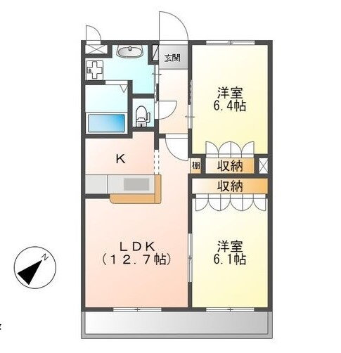 宮崎県宮崎市大字郡司分 田吉駅 2LDK アパート 賃貸物件詳細