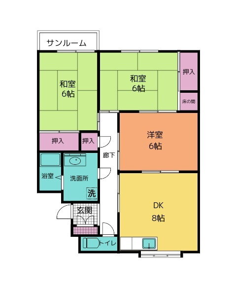 コーポ翔 1階 3DK 賃貸物件詳細