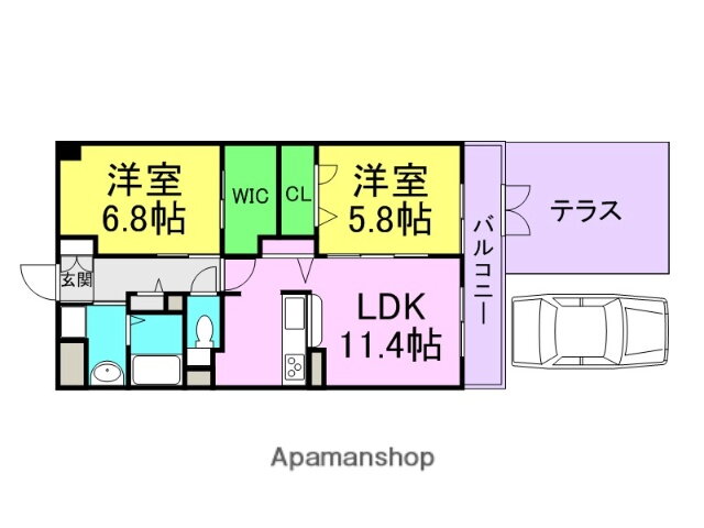 グランジェ東甲子園 1階 2LDK 賃貸物件詳細