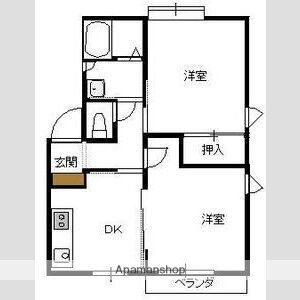 岩手県滝沢市土沢 2DK アパート 賃貸物件詳細