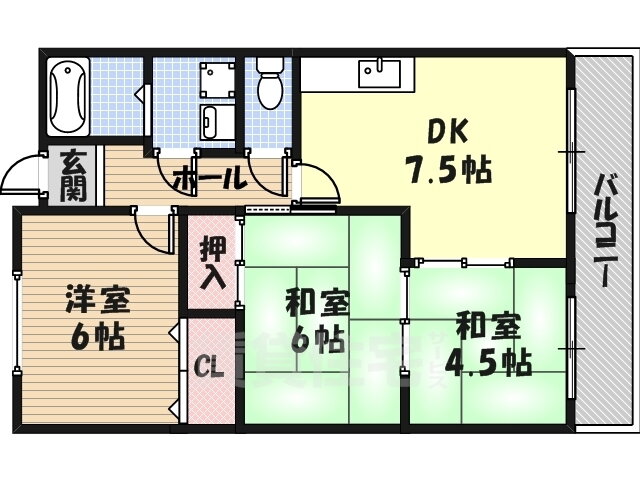 大阪府八尾市恩智北町２ 恩智駅 3DK マンション 賃貸物件詳細