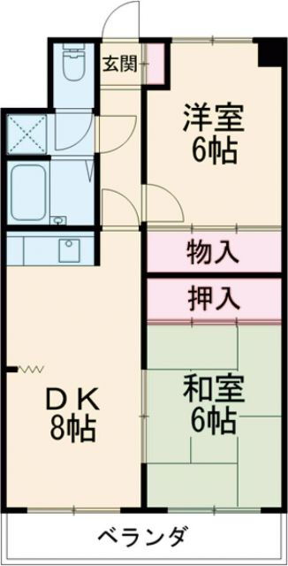 エスポワール篠崎 3階 2DK 賃貸物件詳細