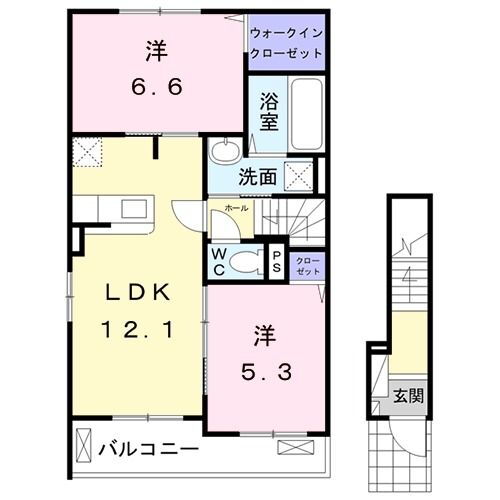 サンリヴァーサイド行橋Ａ 2階 2LDK 賃貸物件詳細