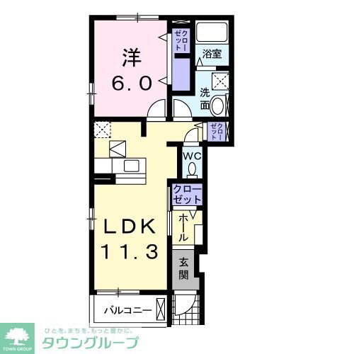 エヴァーグリーンＡ 1階 1LDK 賃貸物件詳細