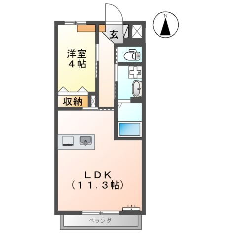 熊本県熊本市北区飛田４ 堀川駅 1LDK アパート 賃貸物件詳細