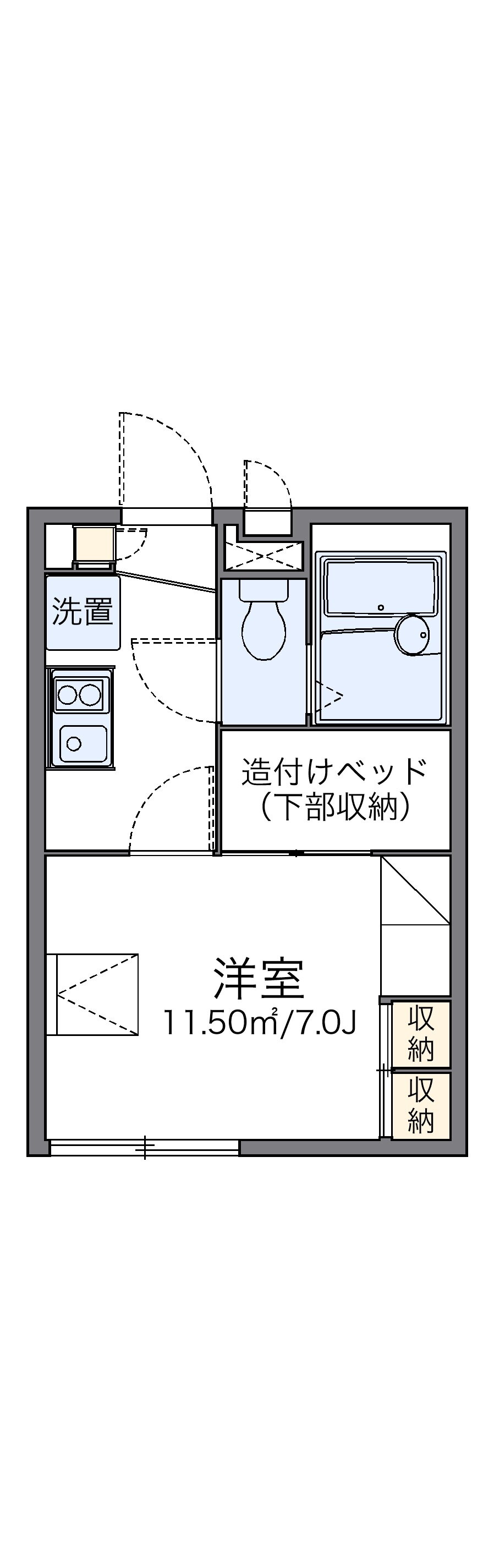 鹿児島県鹿児島市鴨池２ 鴨池駅 1K アパート 賃貸物件詳細