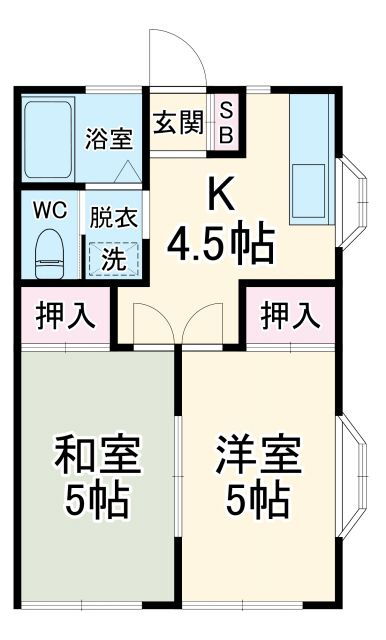 神奈川県横須賀市小矢部２ 衣笠駅 2DK アパート 賃貸物件詳細