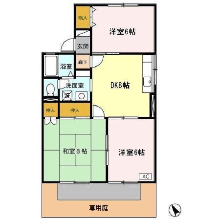 愛知県一宮市馬見塚字北出 尾張一宮駅 3DK アパート 賃貸物件詳細