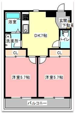 静岡県磐田市向笠竹之内 遠江一宮駅 2DK マンション 賃貸物件詳細