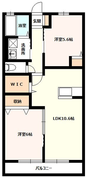 Ｓｕｎ　Ｉｋａｒｏｓ　Ｃｏｕｒｔ 2階 2LDK 賃貸物件詳細