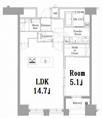 エンクレスト呉服町 14階 1LDK 賃貸物件詳細