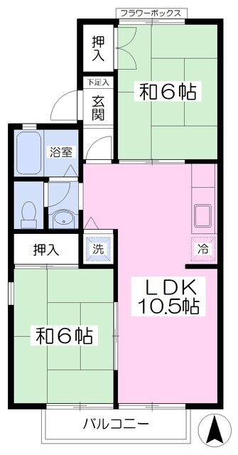 宮城県仙台市青葉区栗生２ 陸前落合駅 2LDK アパート 賃貸物件詳細