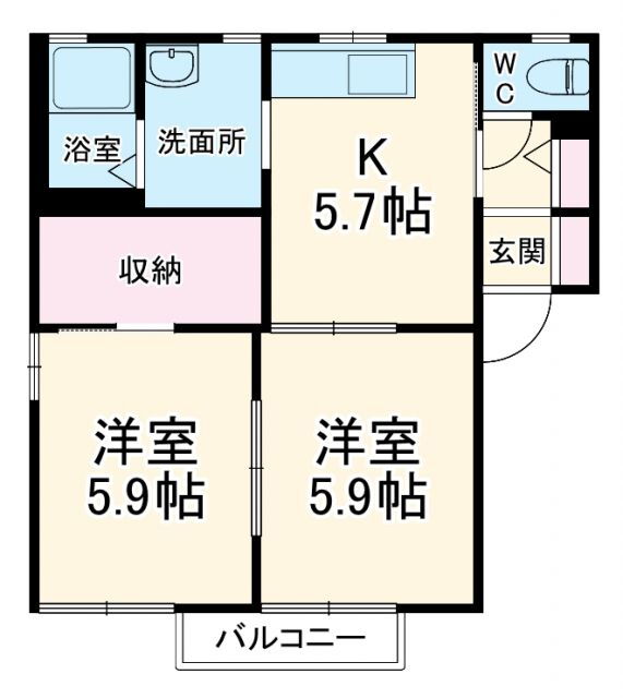 愛知県名古屋市名東区極楽２ 上社駅 2DK アパート 賃貸物件詳細