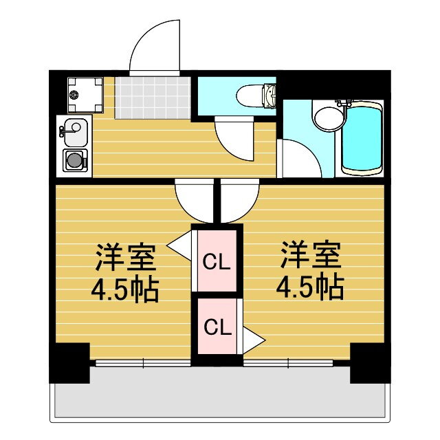 木川東エクセルハイツ 2階 2K 賃貸物件詳細