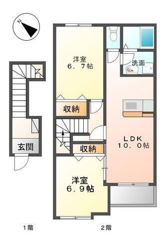 茨城県つくば市みどりの２ みどりの駅 2LDK アパート 賃貸物件詳細