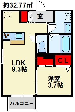 福岡県北九州市小倉北区砂津２ 平和通駅 1LDK アパート 賃貸物件詳細