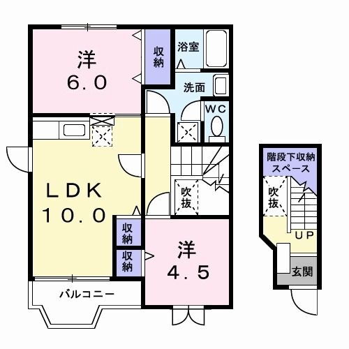 群馬県前橋市下新田町 新前橋駅 2LDK アパート 賃貸物件詳細