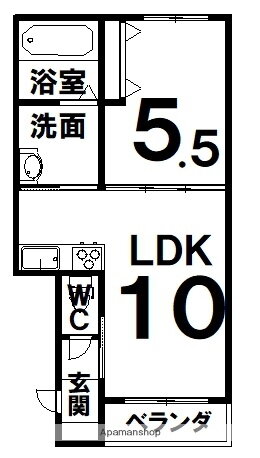 北海道帯広市東二条南１０ 帯広駅 1LDK アパート 賃貸物件詳細