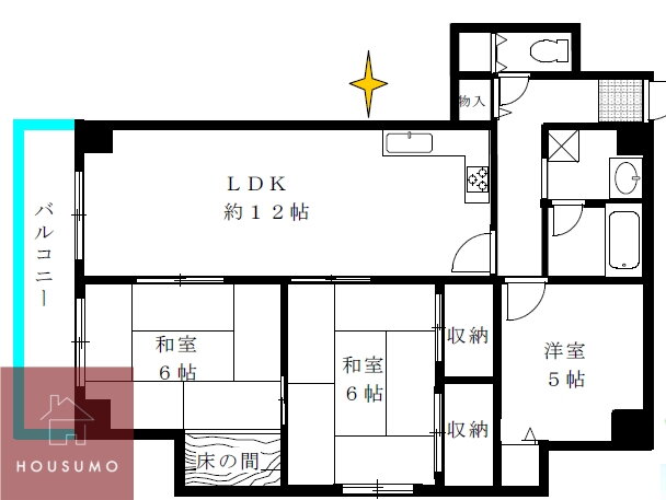 メゾン宮山 3階 3LDK 賃貸物件詳細