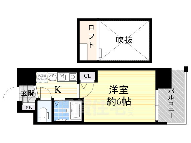 大阪府大阪市港区市岡元町１ 九条駅 1K マンション 賃貸物件詳細