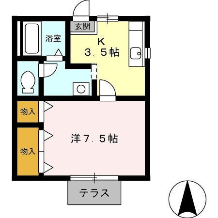 静岡県浜松市中央区三方原町 1K アパート 賃貸物件詳細