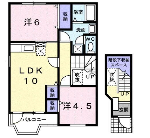 群馬県高崎市吉井町吉井川 吉井駅 2LDK アパート 賃貸物件詳細