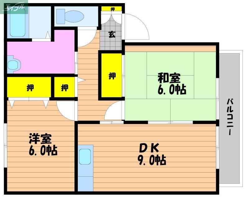 岡山県岡山市南区洲崎２ 清輝橋駅 2DK アパート 賃貸物件詳細