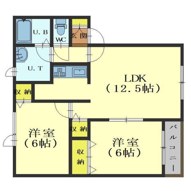 北海道北斗市追分４ 東久根別駅 2LDK アパート 賃貸物件詳細