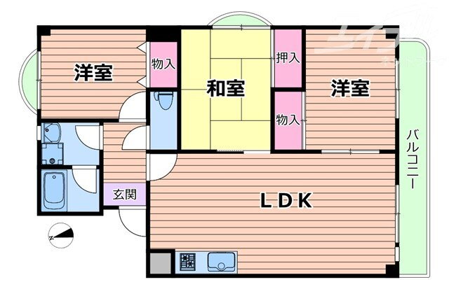 グリーンフィールド千里 3階 3LDK 賃貸物件詳細
