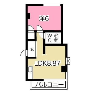 愛知県名古屋市西区山木２ 上小田井駅 1LDK マンション 賃貸物件詳細