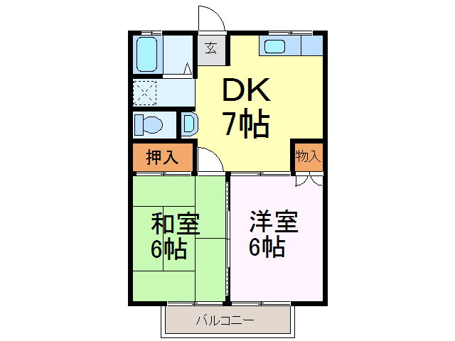 茨城県古河市北町 古河駅 2DK アパート 賃貸物件詳細